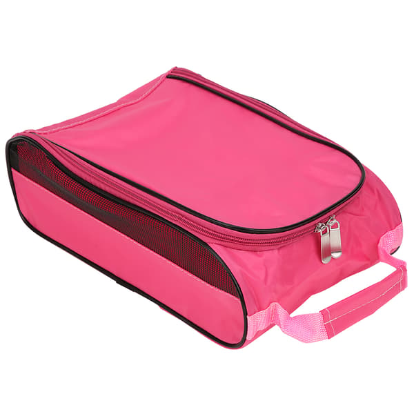 Nylon Golfskobag Rosa Bärbar Andningsbar Stor Kapacitet Skoförvaring Organizer