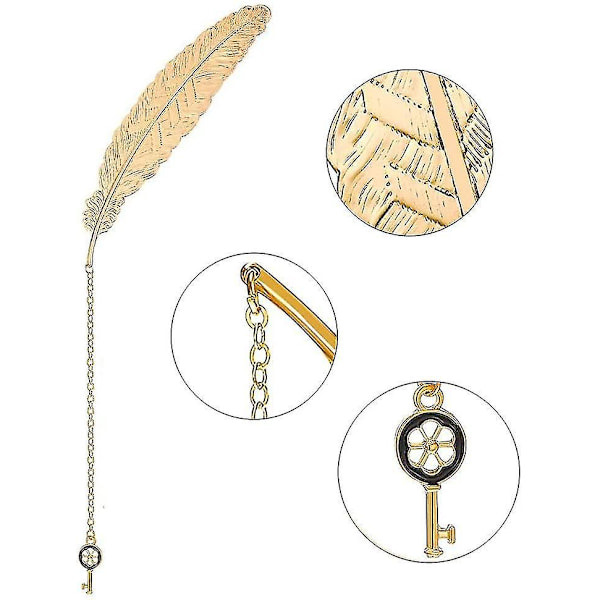 Metallinen sulka Kirjanmerkkisivumerkit
