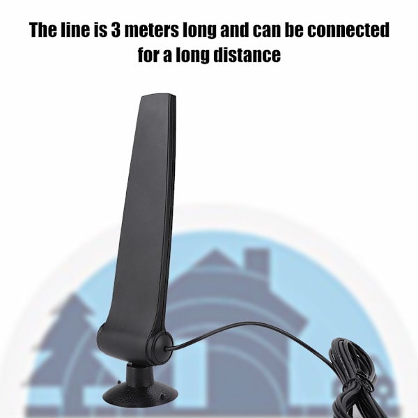 1 kpl musta ABS-suurivahvistusantenni 2.4G Wifi 9DB:n kaikkisäteilevät antennit