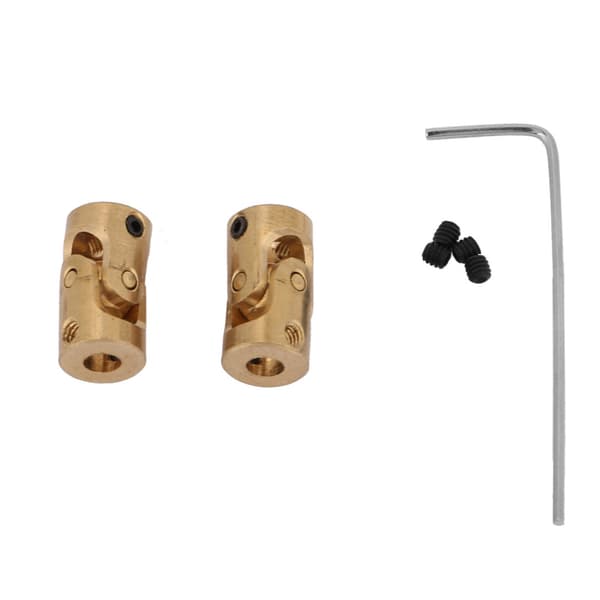 2 stk. Akselkobling Motorforbindelse DIY Styring Messing Universal Samling 3*3mm