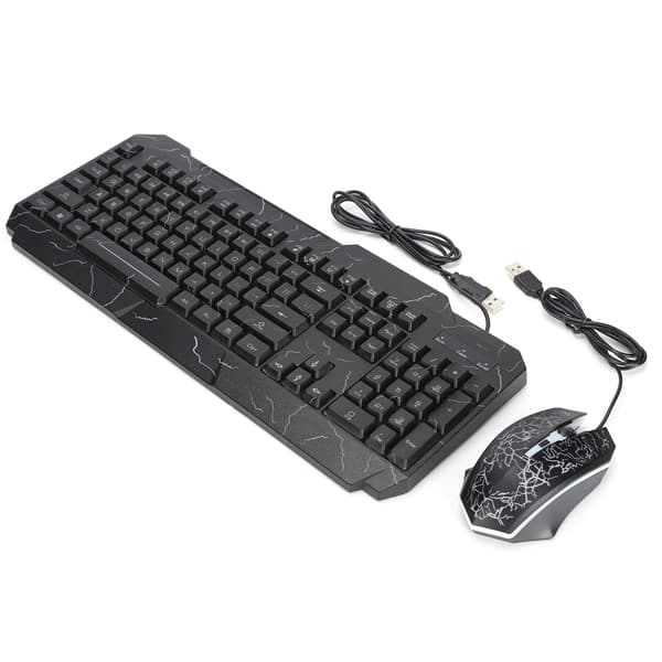 Tastatur- og musesæt til flere computermodeller Lysende kablet 4D-spilhardwarekombination til Windows PC-spillere