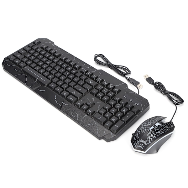 Tastatur- og musesett Multi‑Model-datamaskiner Lysende kablet 4D-spillmaskinvarekombinasjon for Windows PC-spillere
