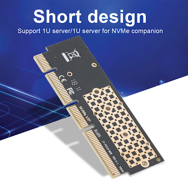 PCIE 3.0×4×8×16 til NVMe udvidelsesadapterkort til IOS / Windows 8 / 10 / Linux
