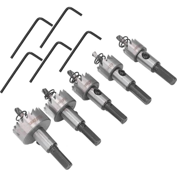5-delt HSS kerneborebitssæt 16-30 mm til metal, plader, stål, gipsplader