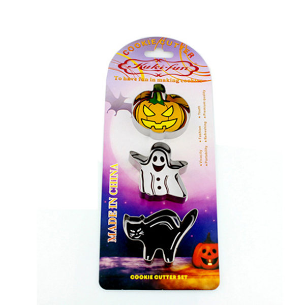 Halloween Cutter Forms Rustfri Stål Cutters Cat Pumpkin Ghost Shaped Cutters Sæt