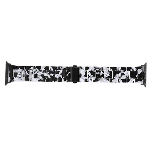 Moteklokke Rem Svart Hvit Mønster Resin Rem Stropp Erstatning for IOS KlokkeFor 38mm/40mm