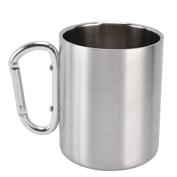 Rostfritt stål mugg 360ml Dubbelvägg Bekväm handtag Blank yta Utsökt Hållbar Rostfritt stål Kaffe muggPrimär färg handtag