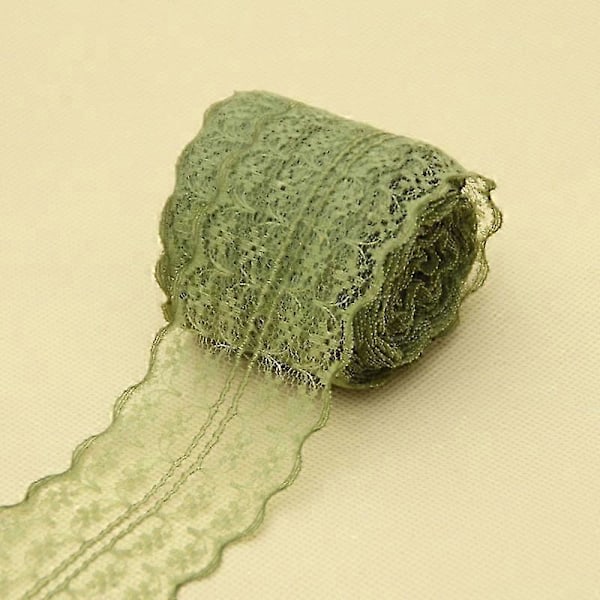 10m Blondebåndsrulle 4,5 cm Bredt Ikke-Elastisk Farverigt Blonde DIY Broderi Dekoration til Syning Lilla