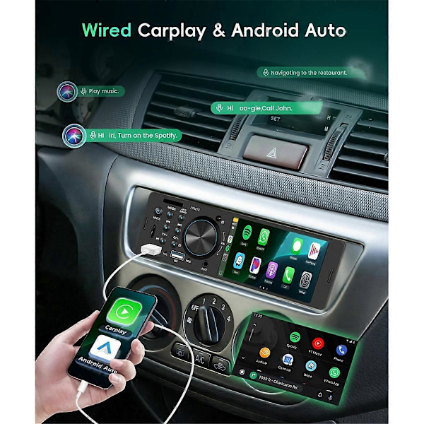 Bil Stereo Single Din 4 Tommer Touch Screen MP5 Afspiller