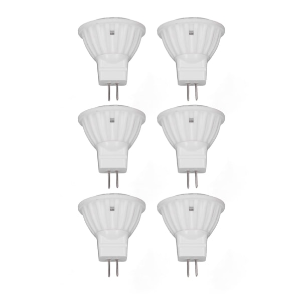 6 stk MR11 LED lyspære 4W GU4 dobbel pin pære Dimbar 360lm lampe for gangvei hage landskapsområder 220V hvitt lys 6000K