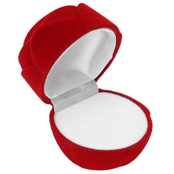 Smyckeskrin Enkelt Retro Stil Skyddande Praktisk Elegant Röd Örhängen Förvaring för Ringar Present