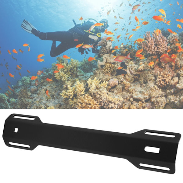 Aluminiumslegering Seleplate Bakplate Støttebrakett for Scuba Diving Underwater (Svart)