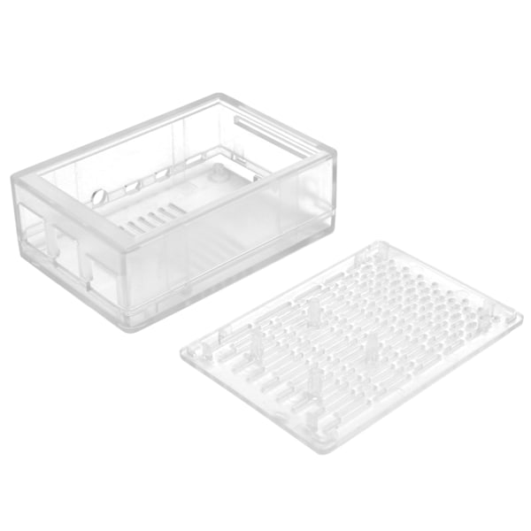 Beskyttende etui til Raspberry Pi 4B ABS-skal Reserveret alle porte til HDMI USB A/VTransparent