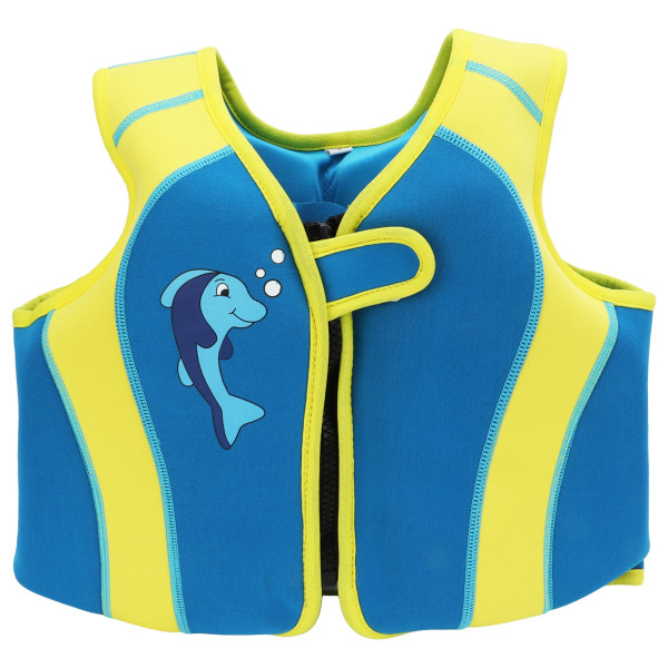 Barnebadevest Blå Borrelås Fin Design Regulerbare Stropper Neopren Myk Barne Svømmejakke for Rafting Surfing S