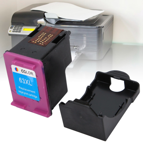 Blækpatron påfyldelig printertilbehør med stor kapacitet til HP63 2130 3630 4520 4650 63XL Farverig