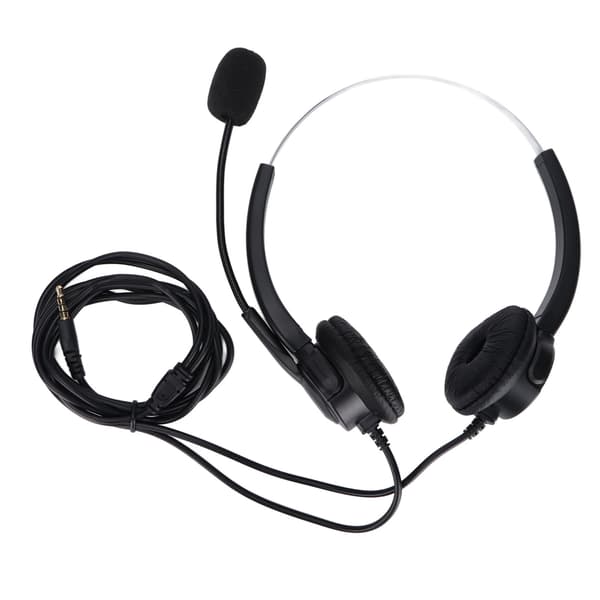 Call Center Headset USB 3.5 mm Jack Støjreducerende Volumenkontrol Kundeservice Hovedtelefon til Kontorcomputer