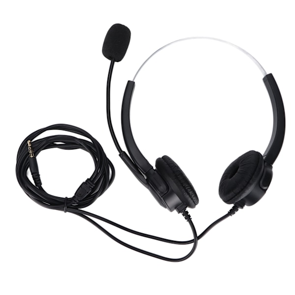 Call Center Headset USB 3.5mm Jacks Noise Cancelling Volume Control Customer Service Headphone for Office Computer