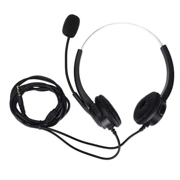 Callcenter-headset USB 3,5 mm jacks støjreducerende volumenkontrol kundeservice-hovedtelefon til kontorcomputer