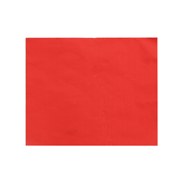 100 stk/parti Firkantet slikfremstilling af slik Chokolade Lolly Folie Indpakningspapir Papir 3" X 3" Rød
