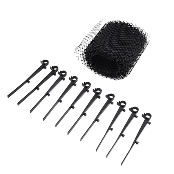 Genanvendelig plastafløbsrende beskyttelsesnet udendørs anti-tilstopning blade affaldsbeskyttende net 600x15cm