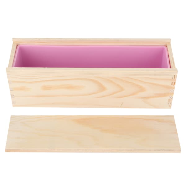 DIY Rosemønster Håndlaget Brød Såpeform Silikonforing Form Kakebaking Treboks (Rosa Silikonboks Treboks)