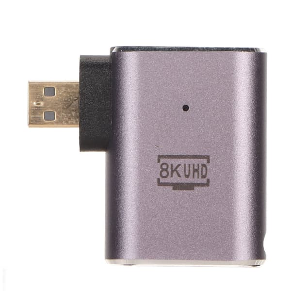 D-Formet Konverter 8K Højre Vinkel Mini Han til High Definition Multimedia Interface Hun Adapter