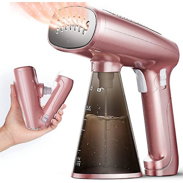 Bærbar Steamer 1500W Rask Oppvarming Sammenleggbar Stoff Steamer, Avtakbar 280ml Stor Vanntank for Hjem og Reise