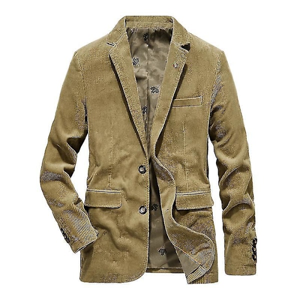 Vintage Corduroy Blazerjacka för Herr - Khaki S
