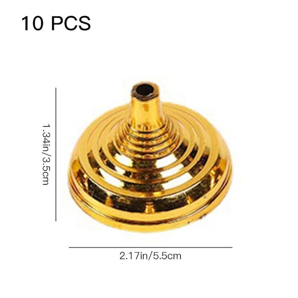 10 st Flaggstickor Guldpläterade Flaggställ Mini Flaggbaser för Skrivbord Vardagsrum Kontor Konferensrum guld