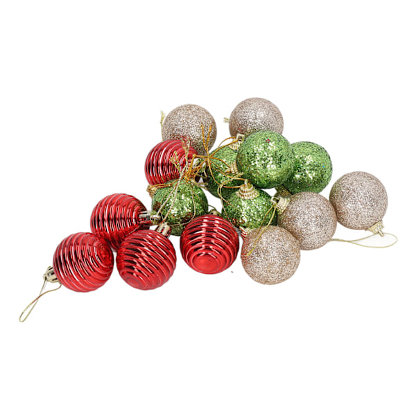 30 st julgranskulor ornament röd guldgrön krossäker elastisk julgranskulor för barn