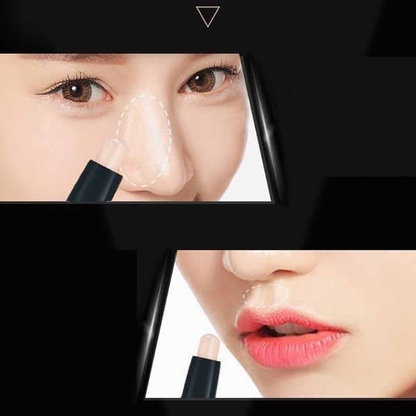 Highlighter Stick Dubbelsidig Vattentät Brightener Highlighter Smink Konturstift Typ 1