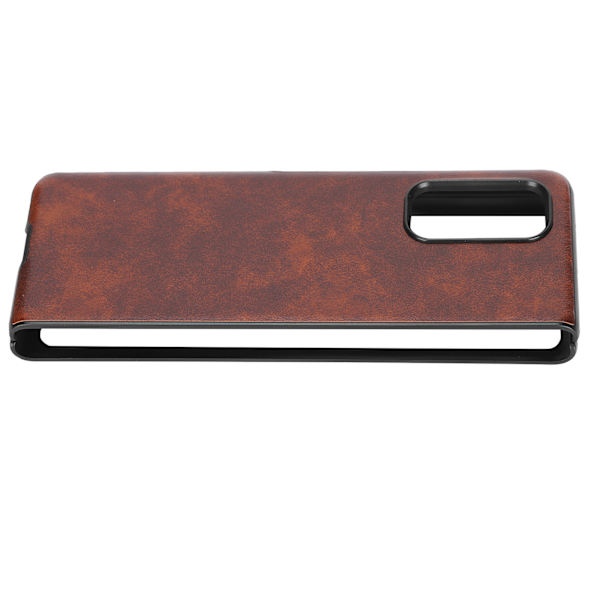 Business Style Pattern Läder Smartphone Fodral för Xiaomi MIX FOLD Fodral för TelefonskyddBrun