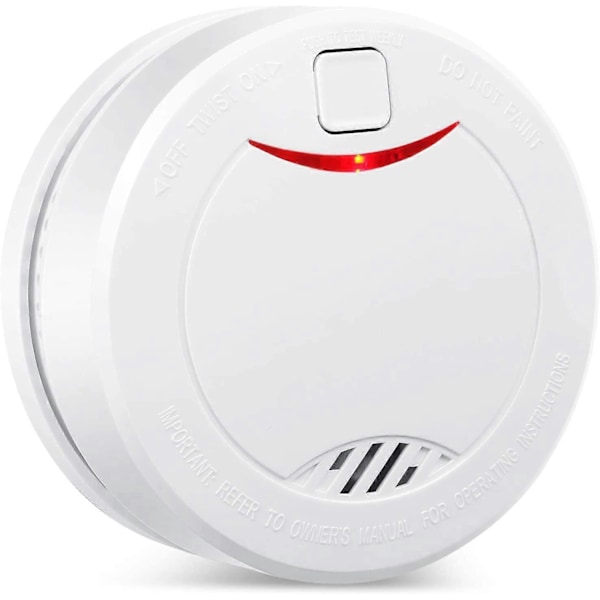 Branddetektor med fotoelektrisk sensor, automatisk test for hjem/butik/virksomhed (1 stk)