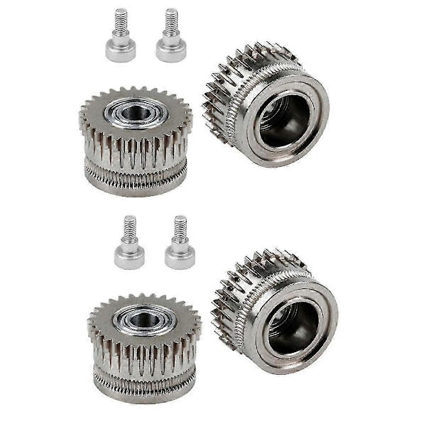 Ny 3D-printer Dual Gear Extruder Kit kompatibel med K1/K1C/K1 Max/Ender3/V3 Plus V3 Opgradering 3.0 Hærdet Stål