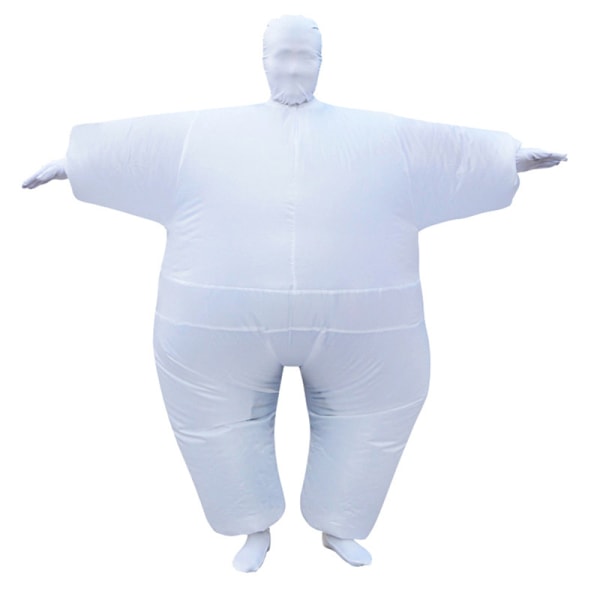 Uppblåsbar helkroppsdräkt Sumokläder Walking Doll Funny White för höjd 1,6 m - 2,2 m