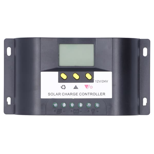 Intelligent solarladekontroller med justerbare tidsstyringsmoduser LCD-skjerm solarkontroller for DC-laster 10A