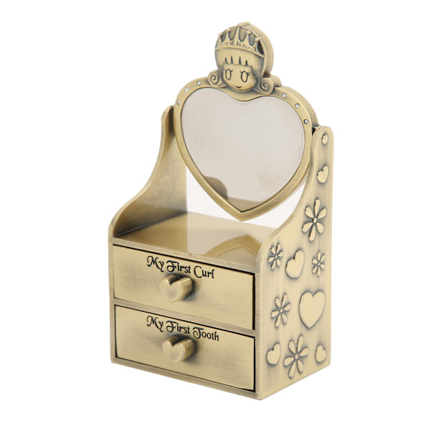 Baby Keepsake Box - Sød modstandsdygtighed over for korrosion Holdbarhed Moderigtigt udseende Tandfe gave til piger drenge Grøn patina