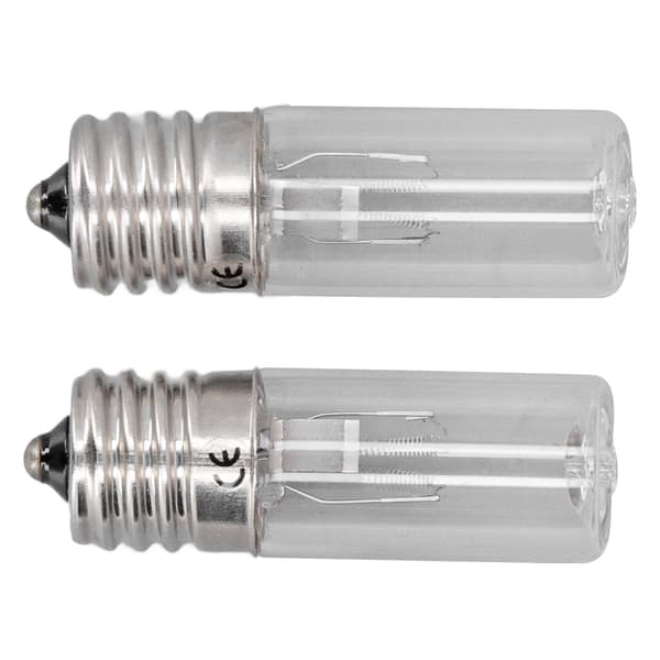 2 stk. køleskabsskabslampe, lugtfjerner, miderfjerner, E17-lampe, 10V 3W UVC-pære