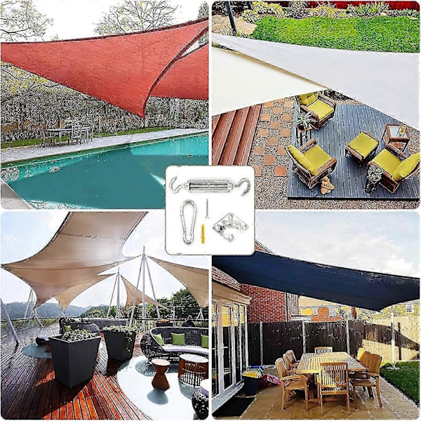 Shade Sail Monteringssæt, 40 stk. Shade Sail Monteringssæt, 304 Rustfrit Stål Hardware Monteringssæt, Have Sejl Monteringssæt til Have_SZXM