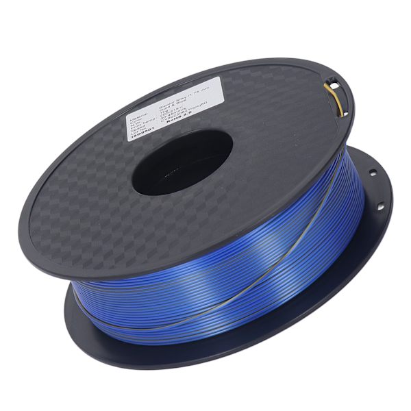 1,75 mm PLA Filament Guld Blå Dobbelt Farver Silke Filament 3D-print Forbrugsvarer 30-45 mm/s Hastighed