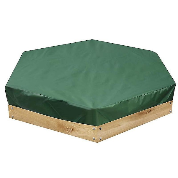 Hexagon Green Sandbox Cover - Waterproof and Dustproof Protection 230*200cm