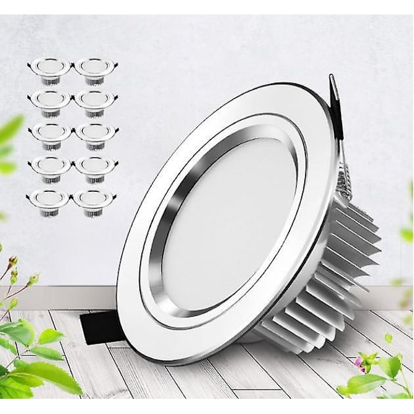 Aluminium 5W LED Infälld Spotlight - Vitt Ljus