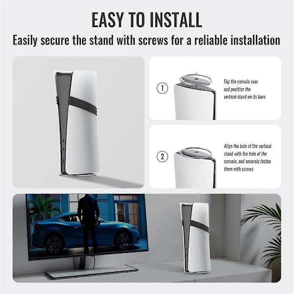 Vertikalstativ Erstatning for PS5 Pro/PS5 Slim/PS5 Konsoll Sølv