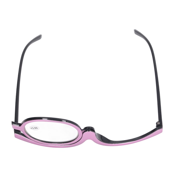 Sminkglasögon Utbytbara reptåliga linser Lättviktsläsare för kosmetika för kvinnor med case Lila +3,00