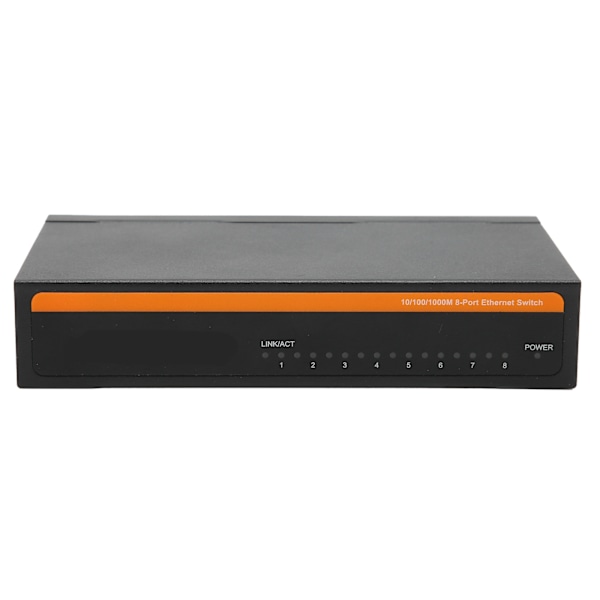 8-porttinen Gigabit Ethernet -kytkin TBCS5008E Plug Play -vakaa ja tukeva alumiiniseostietokoneverkkojen kytkimet 100240V (EU-pistoke)
