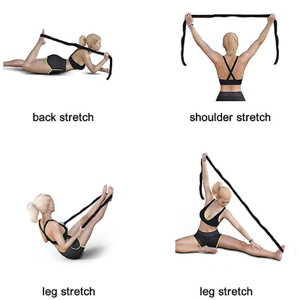 Lila 9 Segment Fitness Yoga Elastiskt Bälte Dans Yoga Hjälpmedel Stretching Bälte Sport Spänningsbälte Formande Yoga Krysantemum Rep - Hjälper till att Förbättra Flexibiliteten
