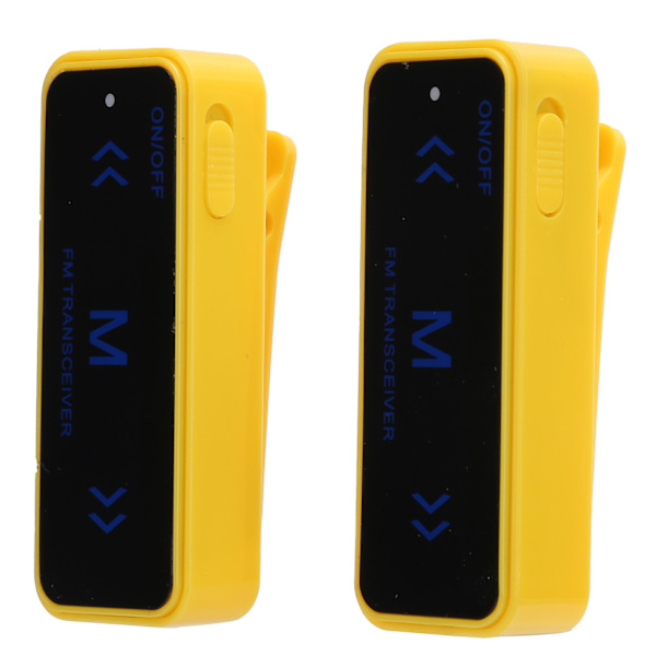 Lasten kannettavat walkie-talkie-laitteet, pitkän kantaman 2-suuntaiset radiot, walkie-talkie-lelut, joissa on lanyardi, keltainen