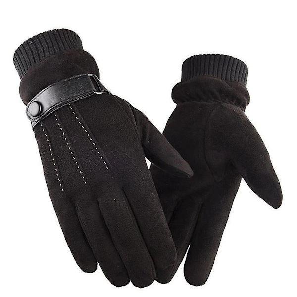 Svarta vinterhandskar - Varm pekskärm - Herr Dam - Thermal Fleecefoder - Anti-halk - Sport