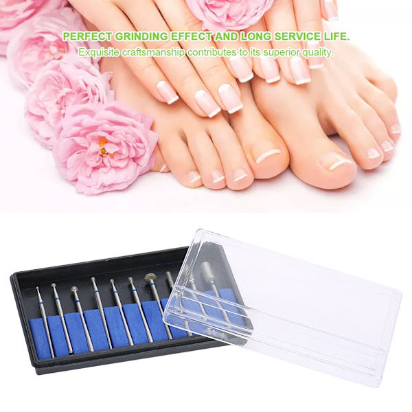 10 st Tungstenstål Nagelslipning Polering Huvud Gravyr Skärverktyg Tillbehör #02