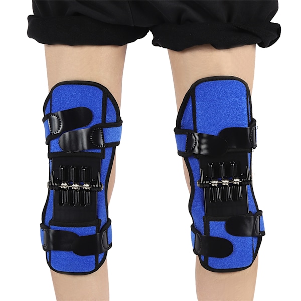 1 par knäskydd med patella, knäskydd, ledstöd, utomhussporter, vandring, klättring, utrustning, blå, 1 par